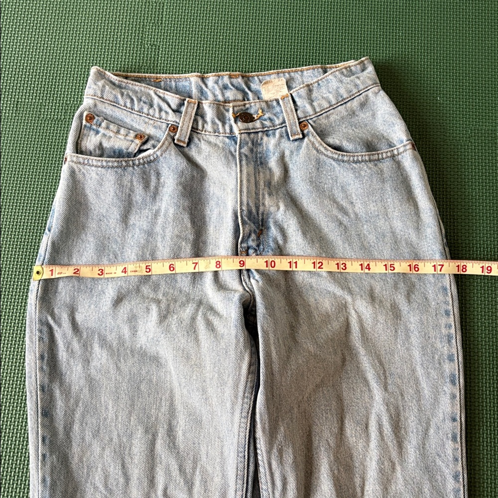 VTG 512 Straight Leg Levi’s Light Blue High-Waist Jeans Size 25 Waist - Picture 7 of 13